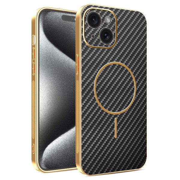 Carbon Fiber Magnetic Phone Case Compatible With iPhone 12 Pro Max