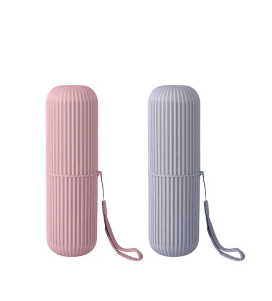 2 Piece-Travel Toothbrush Case &amp; Mouthwash Cup Set