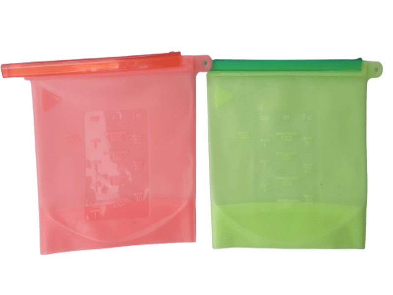 Reusable Freezer Bag With Sealer - 2 Packs