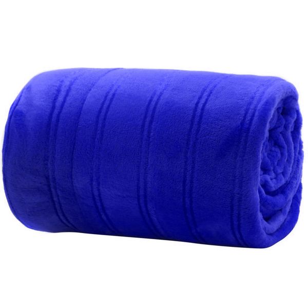 Polyester Fleece Blanket - Double Striped - 200cm x 180cm - 2 pack