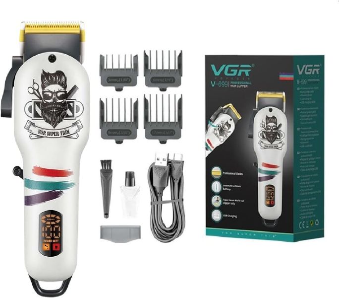 VGR V-699 Professional Cordless Hair Clipper Set With Digital Display