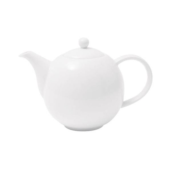 Fortis Prima White Tea Pot With Lid 100cl 6 Pieces