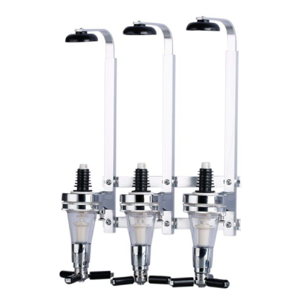 Aluminium Wall Mounted Bracket Bar Tot Dispenser 3 Optics Liquor Dispenser