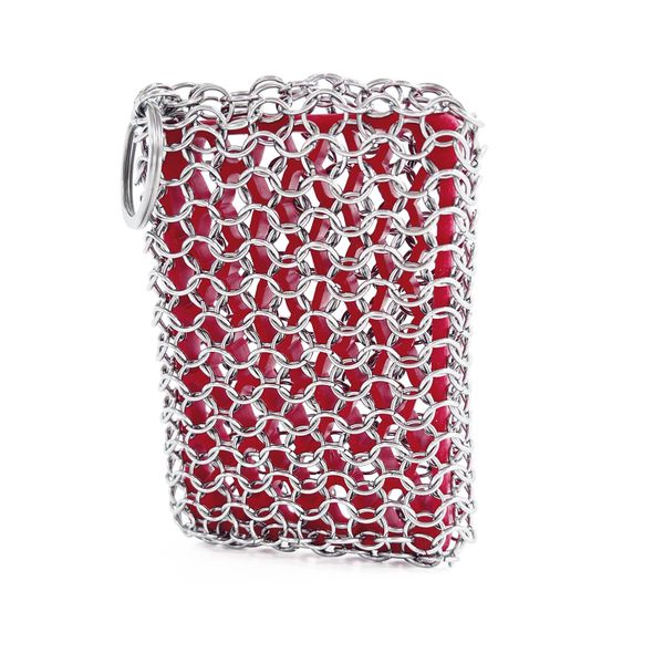 Triple-Ring Stainless Steel Cast Iron (Potjie) Chainmail Scrubber.