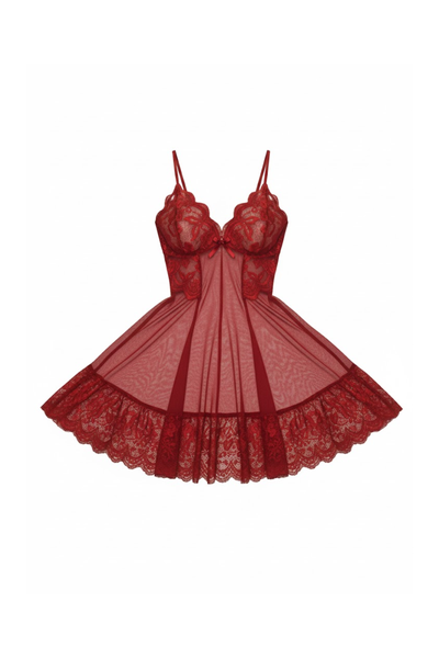 Women's Deep-V Lace Nightgown