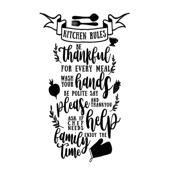 Inspirational kitchen quote 55 x 95 cm