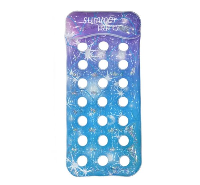 Single Sparkle Pool Float - Blue and Purple Glitter Lounger