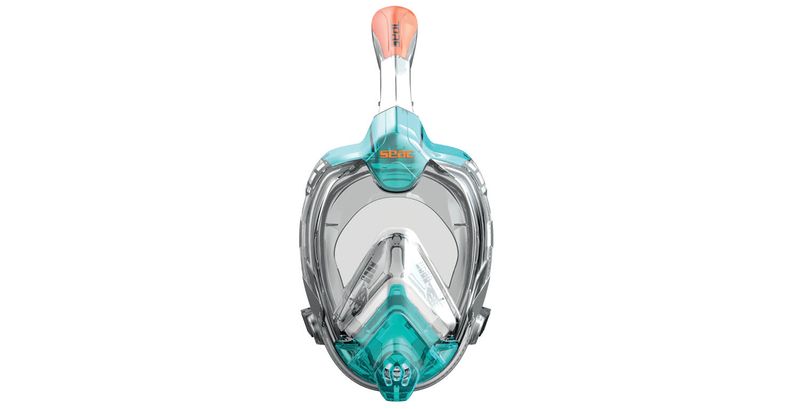 Seac Sub Libera Full Face Mask - Aquamarine &amp; Orange S/M
