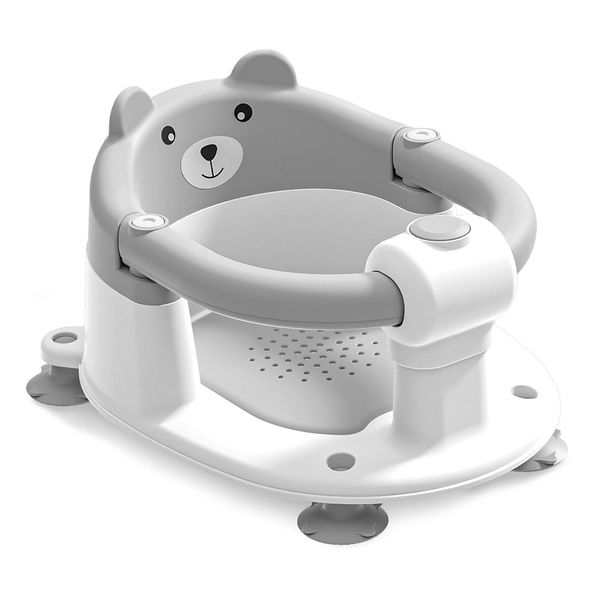 Baby Bath Seat with Suction Cups &amp; Soft Cushion, Non-Slip Toddler Bath Seat