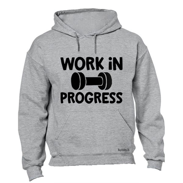 Work In Progress - Gym - Mens - Hoodie - Grey