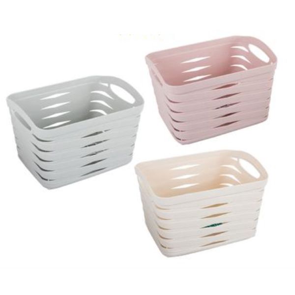 Home Decor Basket 21cm Set of 3 Rectangle