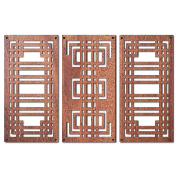 Geo 3 Wall Art Decor Set of 3 Panels