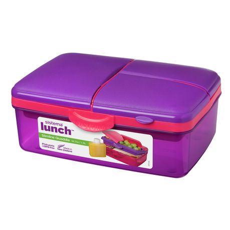 Sistema Lunch Slimline Quaddie 1.5 L Pink/Purple 