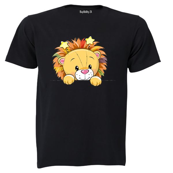Peeking Lion - Kids T-Shirt - White