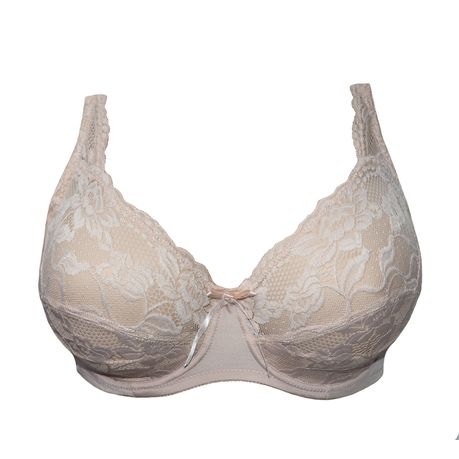  Womens Plus Size Bras Full Coverage Lace Underwire Unlined  Bra Up To J Sun Kissed 44C