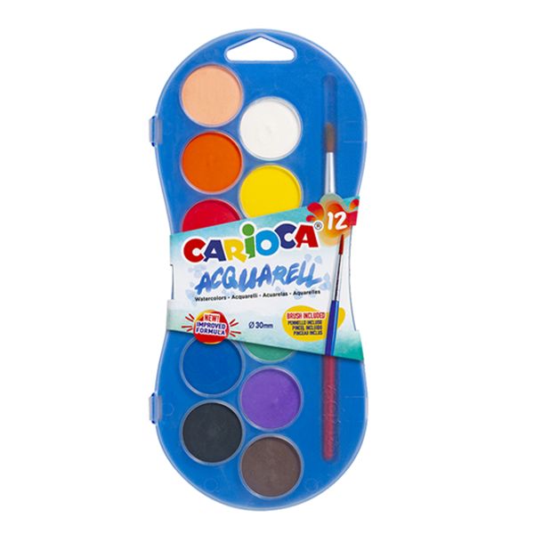 Carioca Watercolor paint Assorted 12's