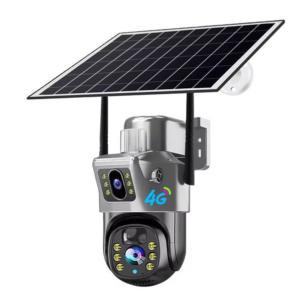 Solar 4G SIM Security Camera 4MP Dual Lens-360 Motion Detection-Day &amp;Night