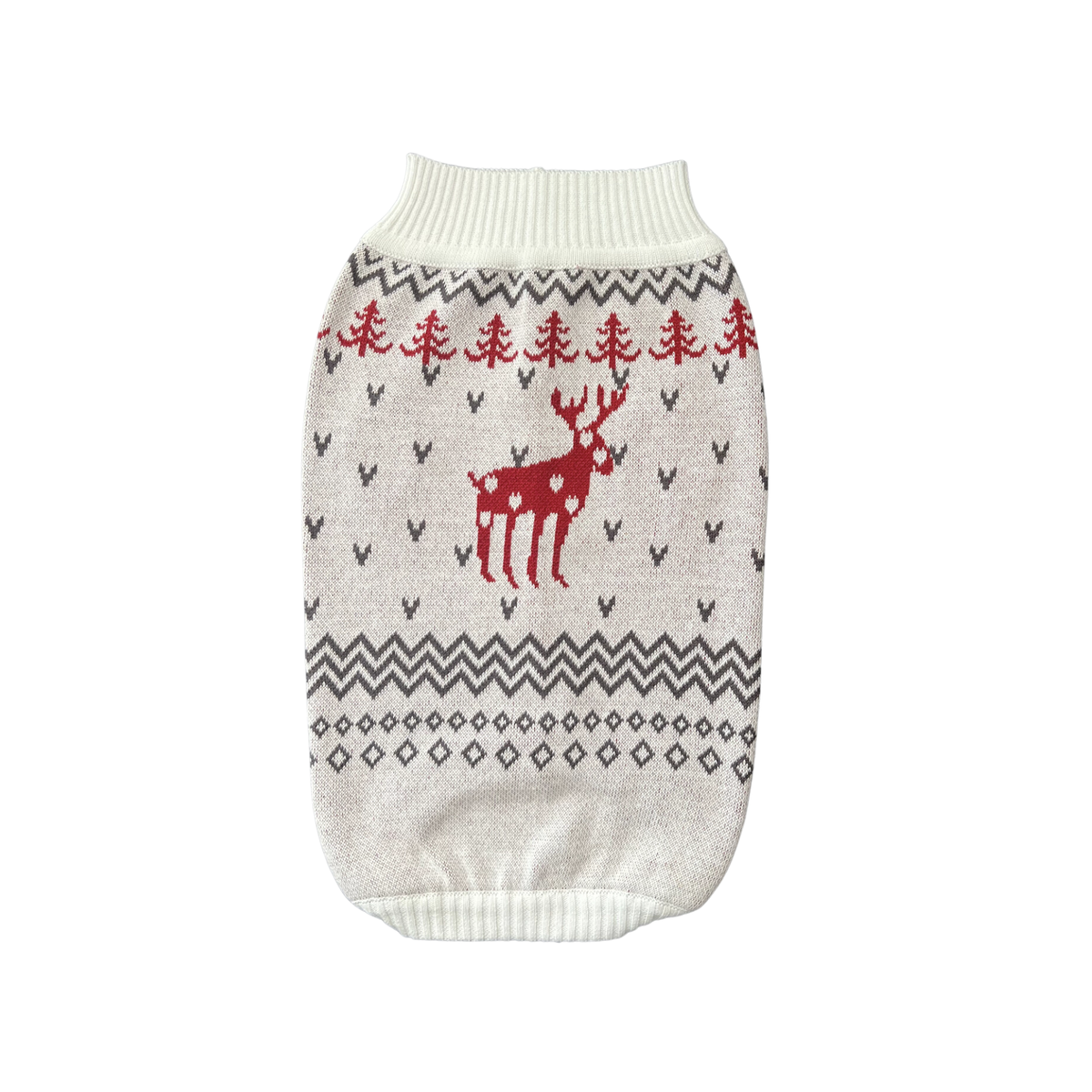 100 Cotton Grey Moose Christmas Jumper for Dogs Shop Today. Get it