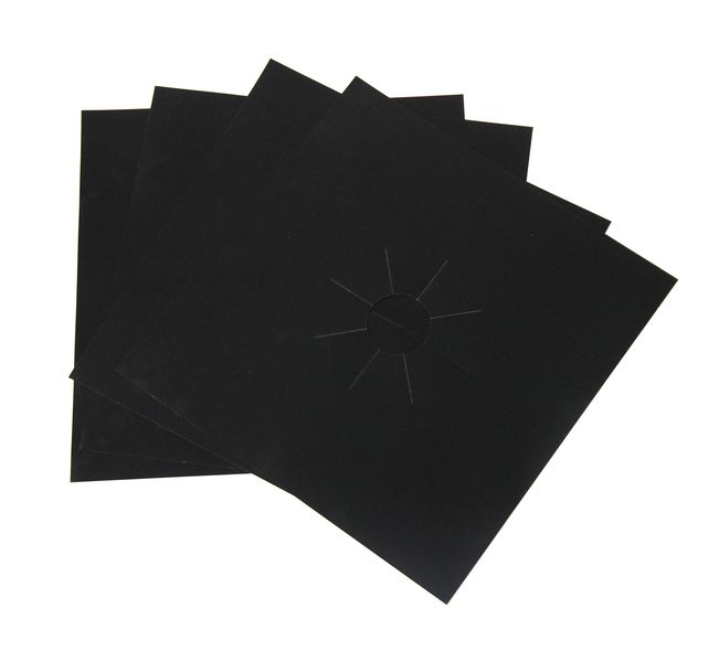 Gas Stove - 4 Piece Protector - Black