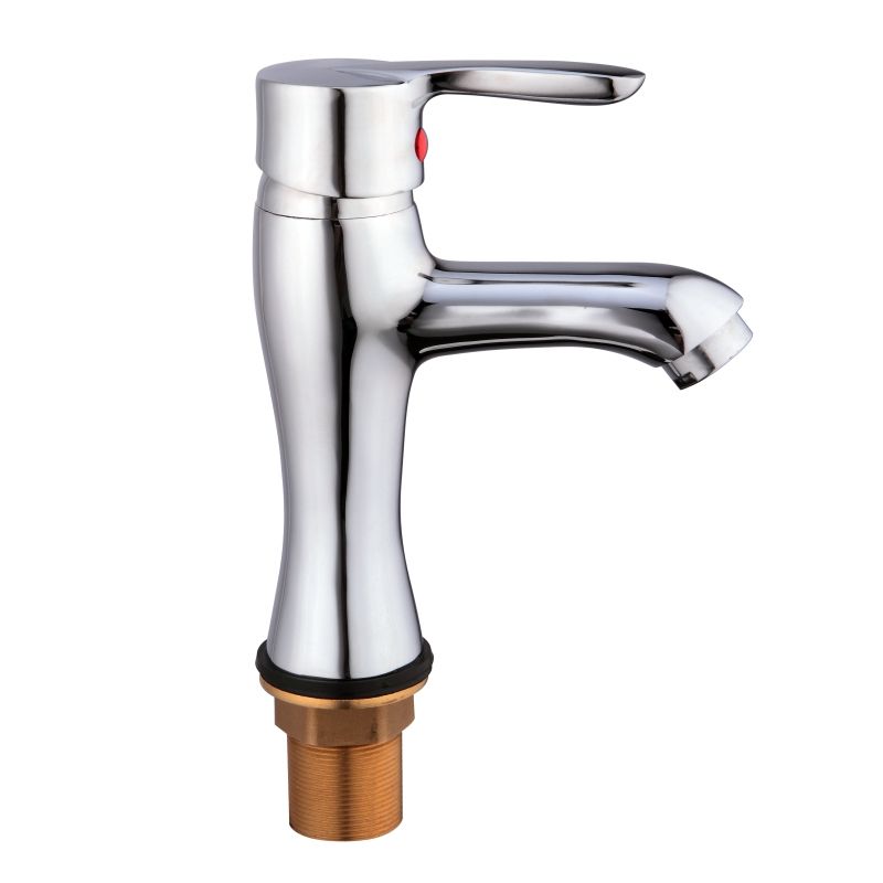 Chrome Round Curved Basin Tap