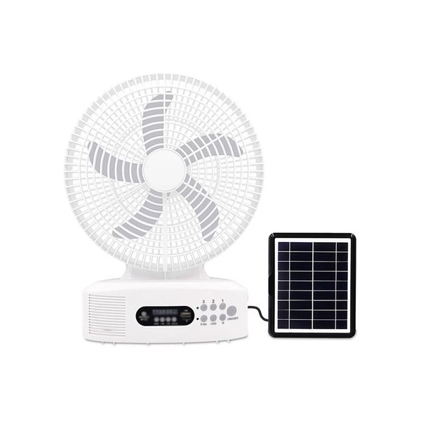 12 Inch Rechargeable Solar Powered 5 Blade Fan Q-312