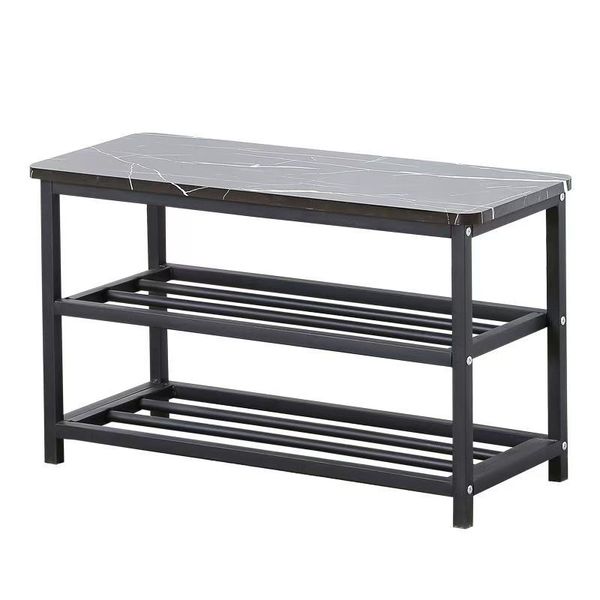 Household Simple Imitation Marble 3-Layer Waterproof Shoe Rack-65cm