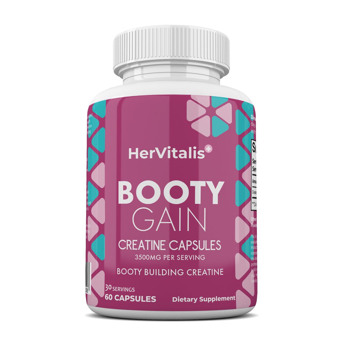 Booty Gain Creatine Capsules - Glute Growth & Strength Support