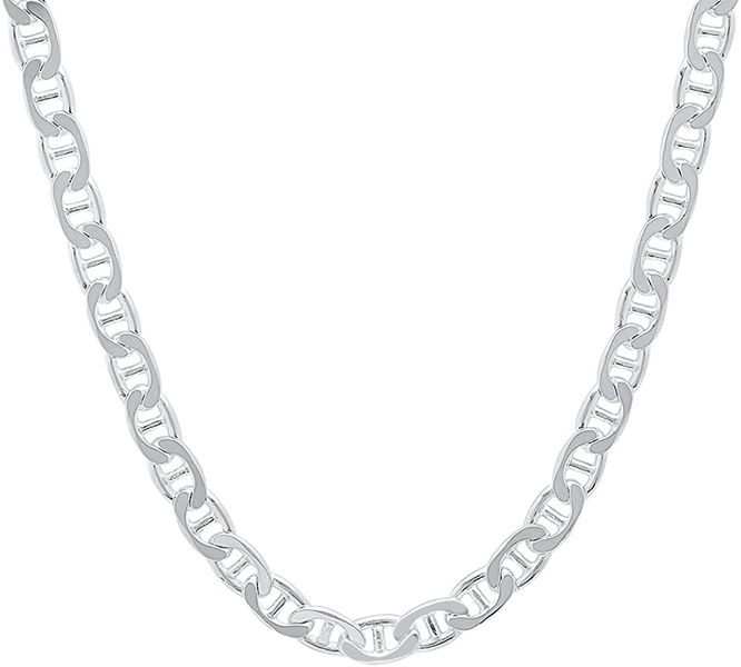 Broadway Jewellers - 925 Sterling Silver - Mariner Link Chain - 60cm