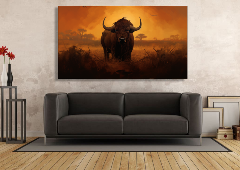 Canvas Wall Art - Buffalo Dusk Guardian - IM1107