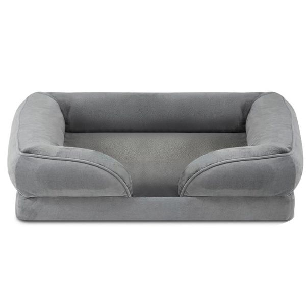 Orthopedic Bed for Medium-sized Dogs, 70x58x18cm, Grey