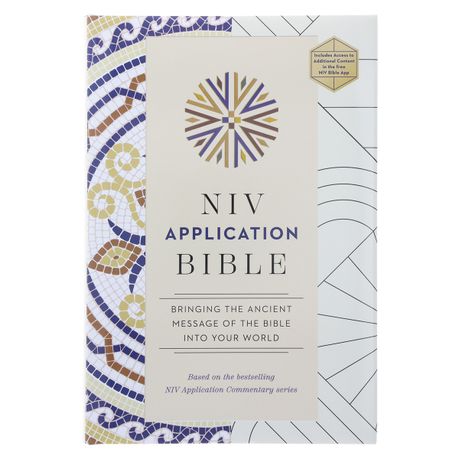 NIV Application Bible, Hardcover, Multi-Cream, Red Letter, Comfort Print Image