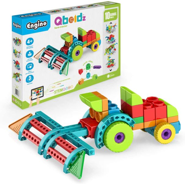 Engino QBOIDZ Farm Tractor STEM Construction Building Set for Age 4+