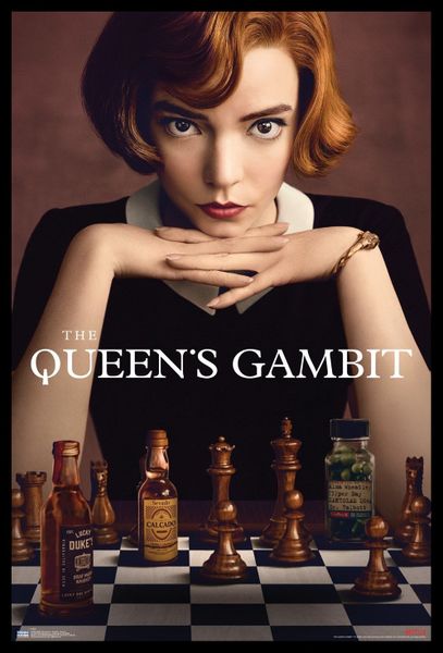 Queens Gambit - Key Art Poster Poster wth Black Frame