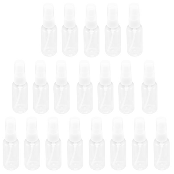 20 Pcs 30 Ml(1Oz) Clear Plastic Mist Spray Bottle Refillable Bottle