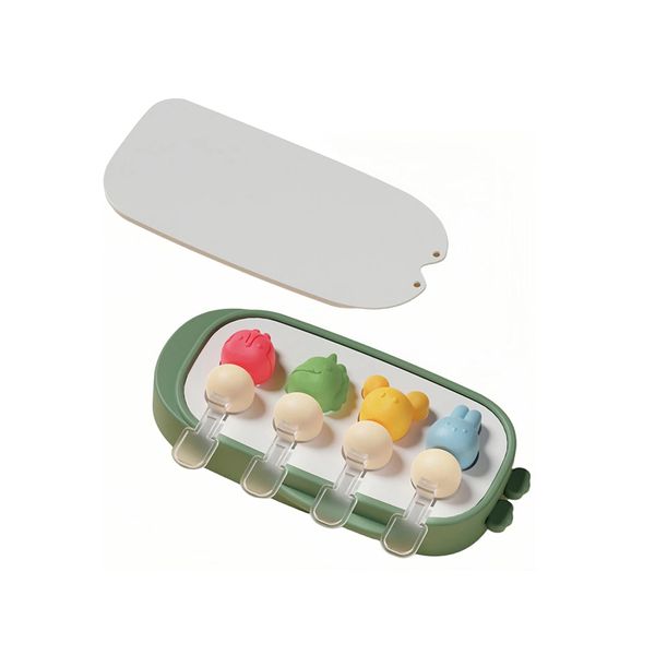 4 Pieces Popsicle Molds Ice Lolly Moulds Non-stick Ice Pop Cream Molds