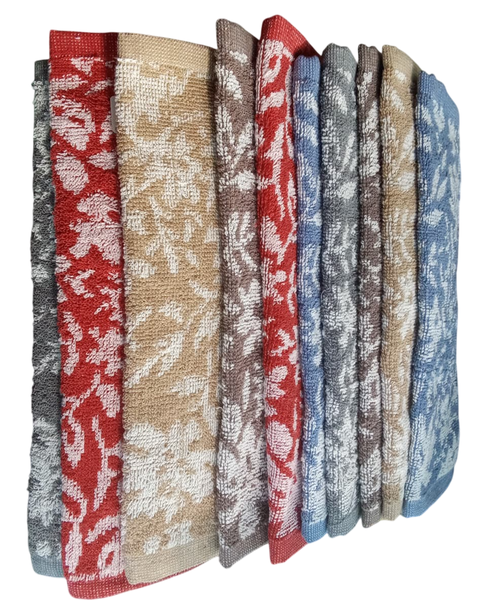 Miracle Facetowel - Flower Pattern, Assorted Colors, FC-55, 33x35cm