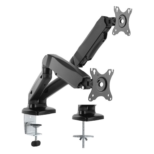 Anchor Dual 27" Monitor Arm Desk Mount Gas lift; Rotation Tilt &amp; Adjustable