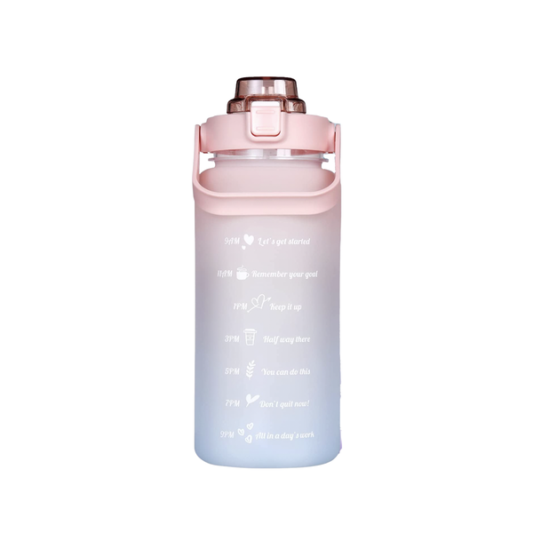 Motivational Water Bottle with Straw - 2L