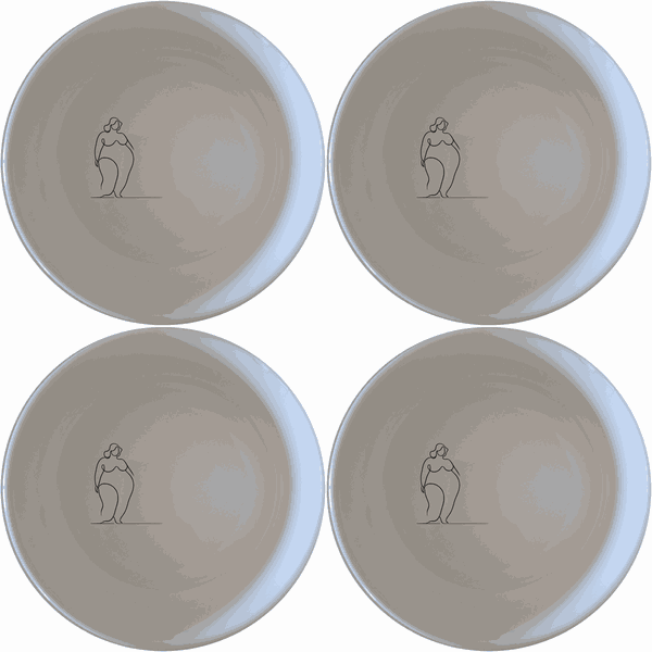 Silloette Fat Curvey Ladies Bowl Set of 4 - Range 2