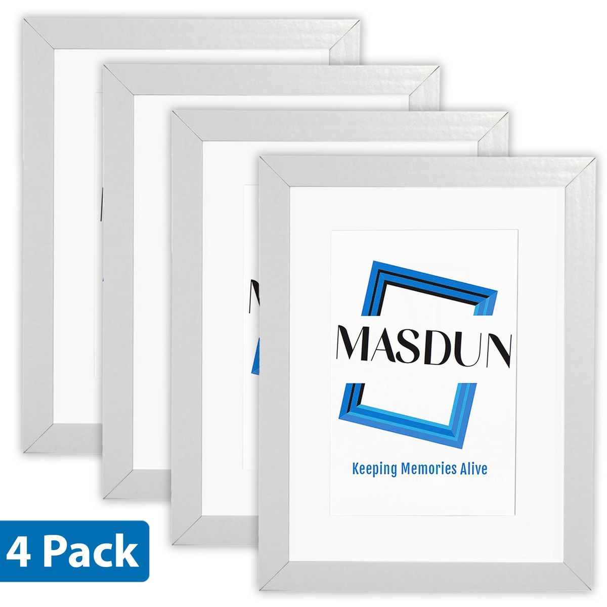 Masdun Milano Picture Frames - 4 Pack - for Home, Office Decor, Photos