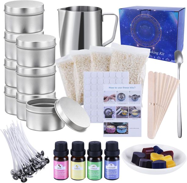 Scented Candle Making Kit,Candle DIY Set with Premium Scent,Candle Gift Set