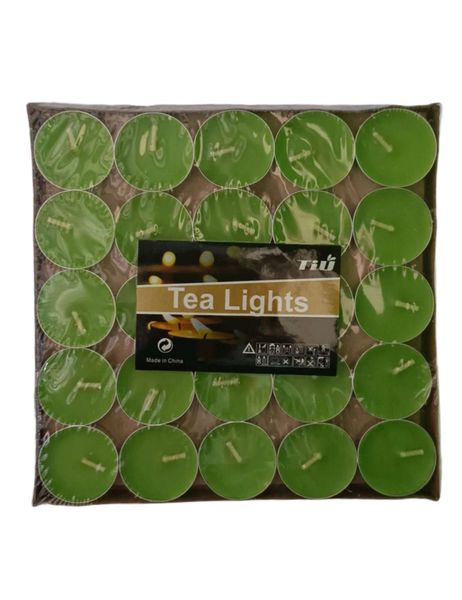 50 Piece Green Tealight Candles