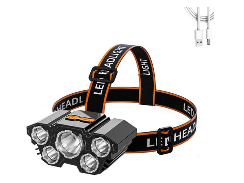 5-LED Rechargeable Headlight Torch