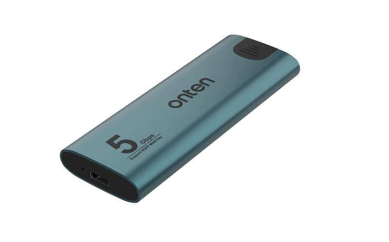 Onten OTN-UCA321 M.2 SSD Enclosure - USB-A &amp; USB-C, 5 Gbps, Aluminium