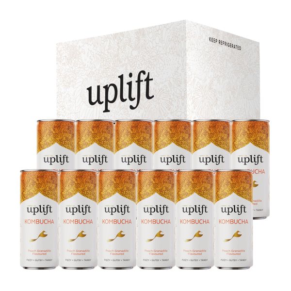 Uplift Kombucha - Peach Granadilla - 12 x 250ml