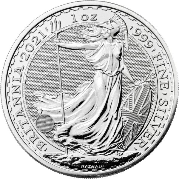 United Kingdom (UK) Britannia 2021 1 oz Silver Bullion Coin