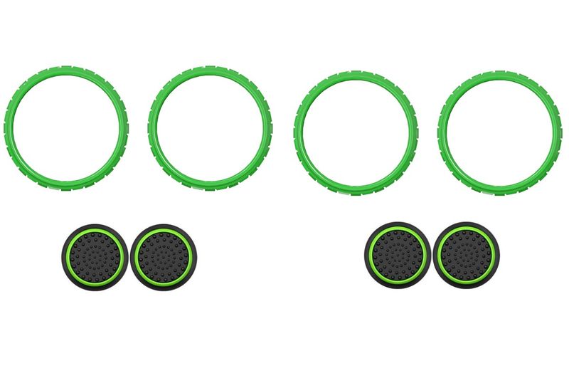 4 x Thumb Grips with 4 x Accent Rings for PS5 Controller (Blue)