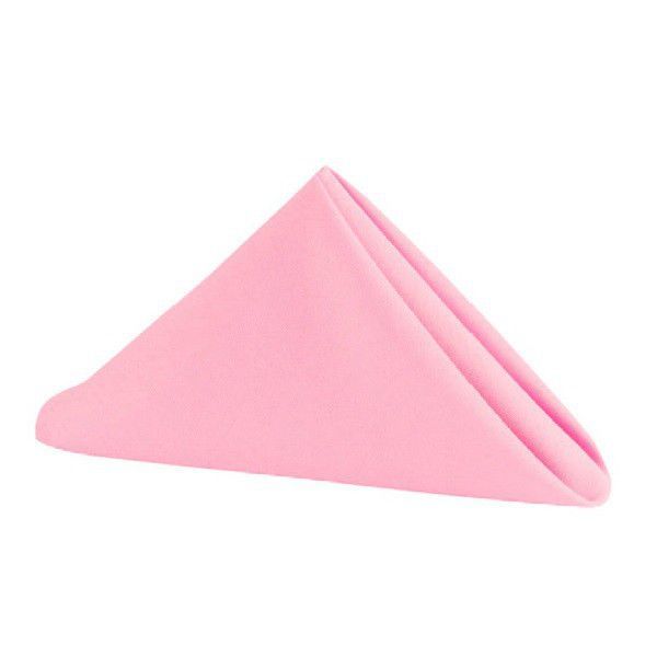 Set of 10 Pink Polyester Napkins- 50cm