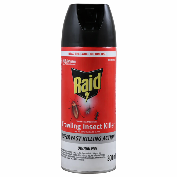 Raid 300ml Odourless Superfast Crawling Insects Poison Spray 122130