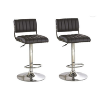 Swivel Barstool with Backrest | Height Adjustable - Pack of 2